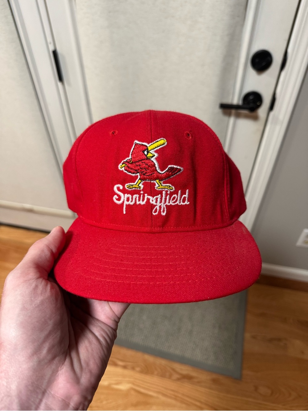 Vintage Springfield Cardinals Snapback Hat Game Issued Cap Roman Made in USA
